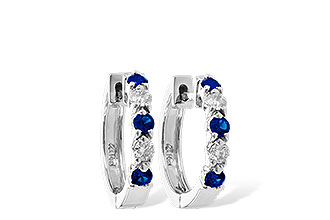 A056-21298: EARRINGS .33 SAPP .52 TGW