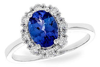 B328-95898: LDS RG 1.02 TANZANITE 1.30 TGW (8x6 OVAL)