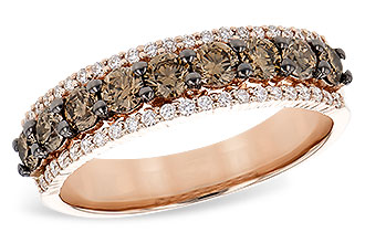 C328-07716: LDS WED RG .80 TW BROWN DIAS 1.00 TW