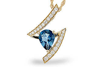 C329-83125: NECK 1.04 LONDON BLUE TOPAZ 1.23 TGW (8x6MM)