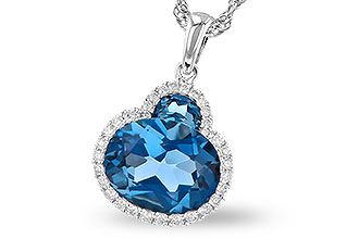E328-06806: NECK 2.86 LONDON BLUE TOPAZ 3.00 TGW (10X8 OVAL)