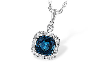 F244-37643: NECK 1.63 LONDON BLUE TOPAZ 1.80 TGW (7MM LBT)