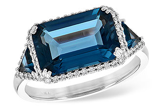 G245-29497: LDS RG 4.60 TW LONDON BLUE TOPAZ 4.82 TGW (12x8MM)