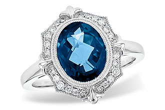 K245-34924: LDS RG 3.00 LONDON BLUE TOPAZ 3.16 TGW