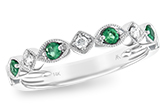 L239-89542: LDS WED RG .15 EMERALD .21 TGW