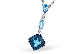 M328-03133: NECK 2.95 TW BLUE TOPAZ 3.00 TGW